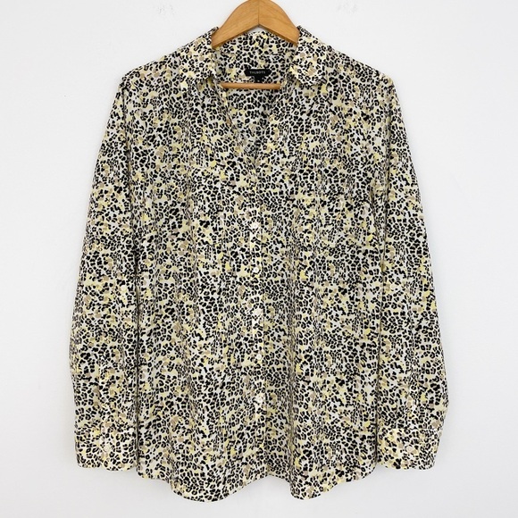 Talbots Animal Print Casual Button Down Shirt Size 18 - Picture 1 of 15